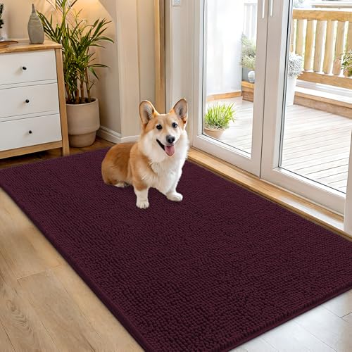 Dog Door Mat for Muddy Paws 54x32 (Russet / 54" X 32")