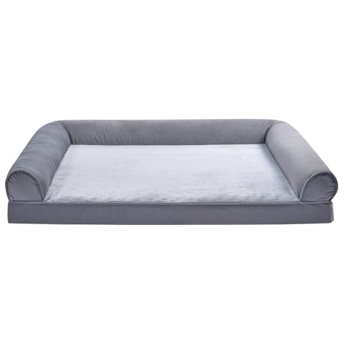 Living Room Couch Dog Bed with Premium Foam (Sofa-Style Bed / Extra Large / Grey)