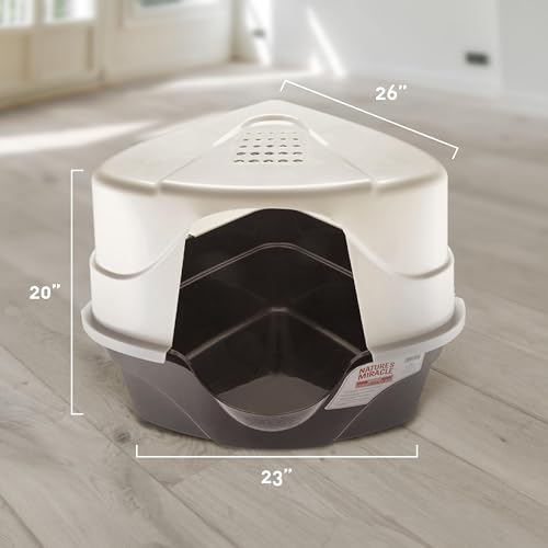Advanced Hooded Corner Cat Litter Box with Charcoal Filter (Pack of 1)