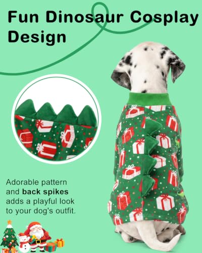Dinosaur Costume Halloween Christmas Dog Pajamas (X-Small / Gift Boxes)