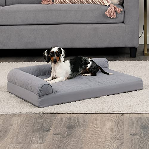 Cooling Gel Dog Bed for Medium (Medium / (Quilted Paw) Titanium)