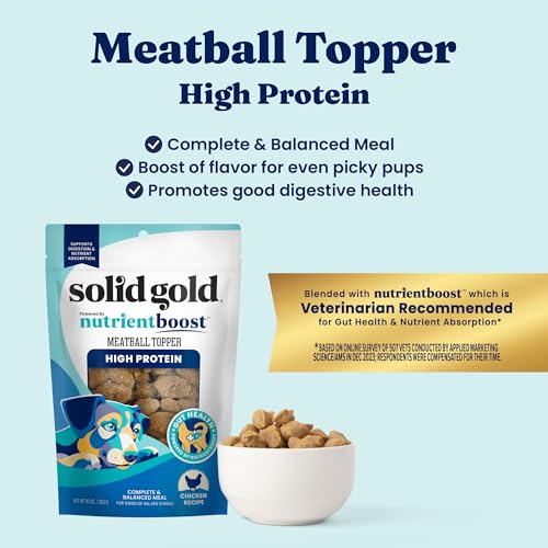 Chicken Meatball Dog Food Topper & Treats (10 Ounce (Pack of 3))
