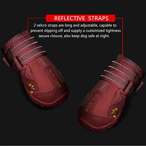 Dog Shoes for Hot Pavement (Size 7: 2.8''x3.2"(W*L) (Pack of 4))