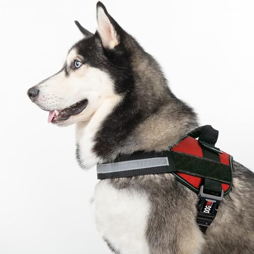 Dog Harness Reflective No (Red / Girth 27" to 34")