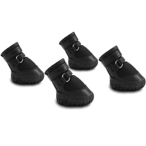 Dog Shoes for Small Dogs (Light Black / Width 1.29 inches)