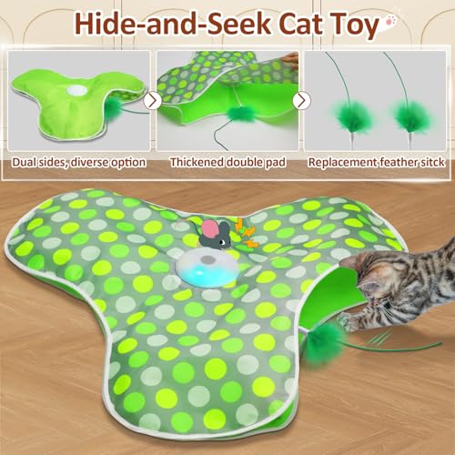 Interactive Cat Toys for Indoor Cats (Green)