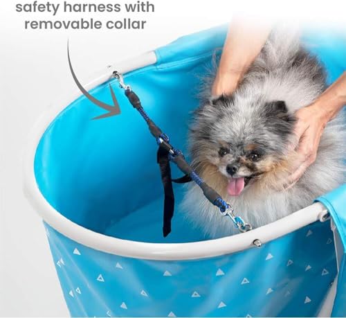 Portable Foldable Dog Bathtub for Small & Medium Dogs (Blue)
