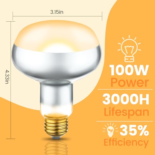 Dual Reptile Lamp Fixture with 100W Daytime Heat & 100W Nighttime Infrared Heat Bulbs (ST2)