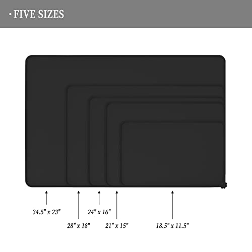 Silicone Pet Feeding Mat (Charcoal / 32" x 24")