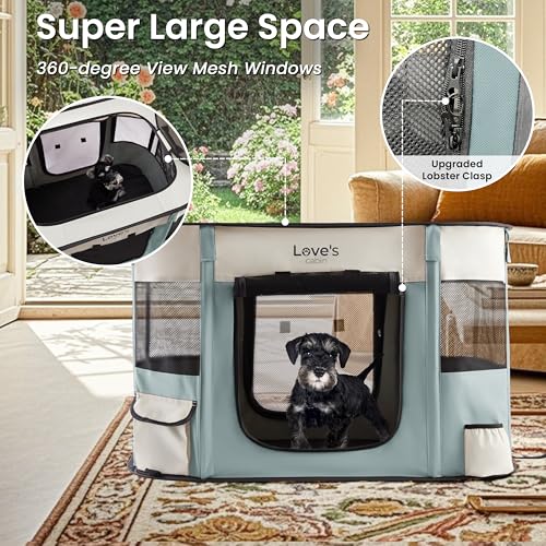 Pet Puppy Dog Playpen (Gray green / Medium)