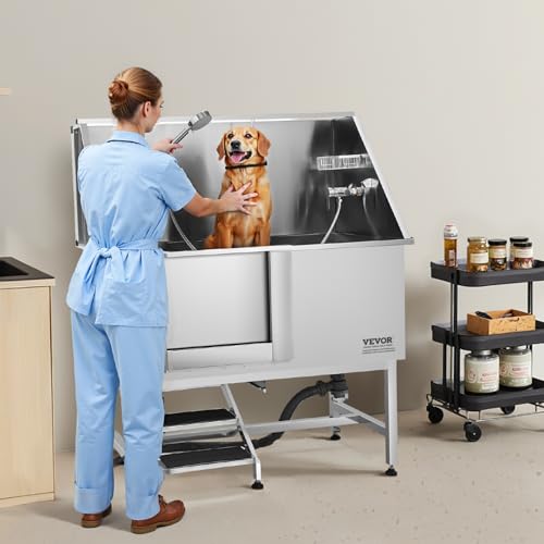 Stainless Steel Dog Washing Station (50 inch)