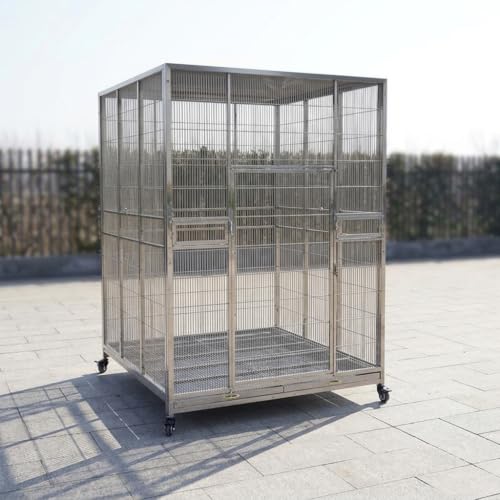 Large Outdoor Stainless Cage for Parakeets & Exotic Birds