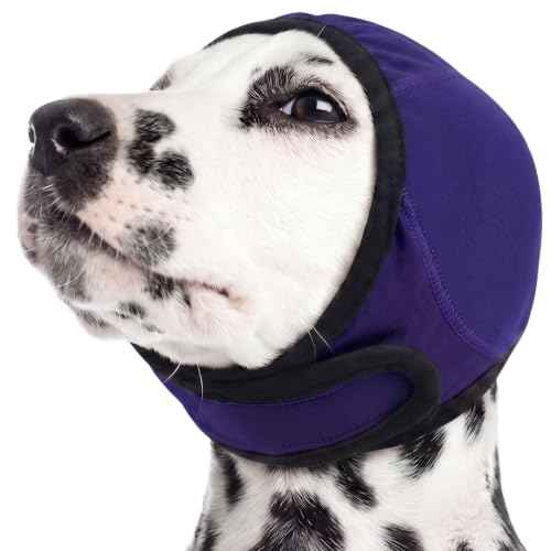 Dog Ear Wraps for Fireworks Storm Noise Blocking Ear Care (Blue / L)