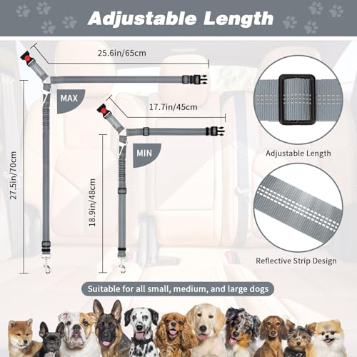Dog Seat Belt for Car (Grey)