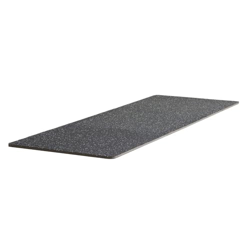 0.56Inch 48sq.ft 12 Tiles Gym Flooring for Home Gym (Black & White / 24"L x 24"W x 0.6"Th)
