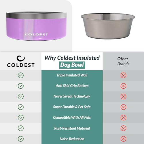 Coldest Dog Bowl (100 oz / Saturns Purple Glitter)
