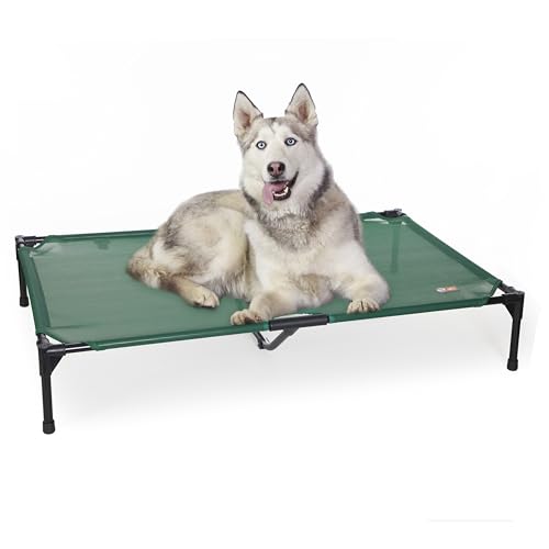 K&H Outdoor Elevated Dog Bed (Green Mesh / X-Large 50"L x 32"W)