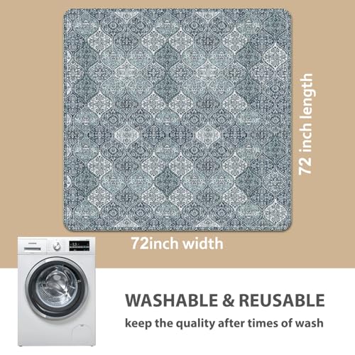 Washable Pee Pads for Dogs (72x72 Inch (Pack of 1) / Blue/Multi)