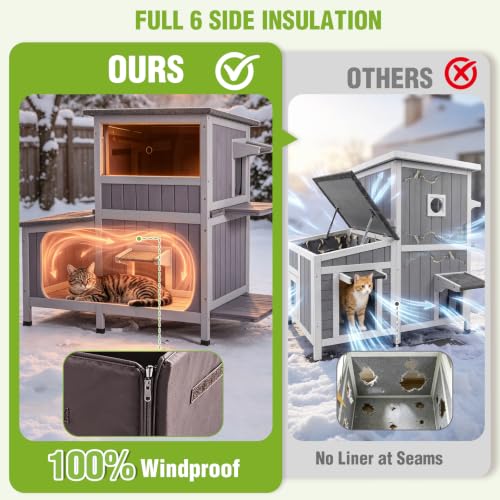 Extra Large Heated Cat House Outdoor Insulated Cat House 2