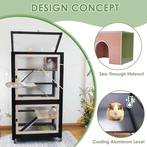 Large Chinchilla Cage Small Animal Enclosure with Chew