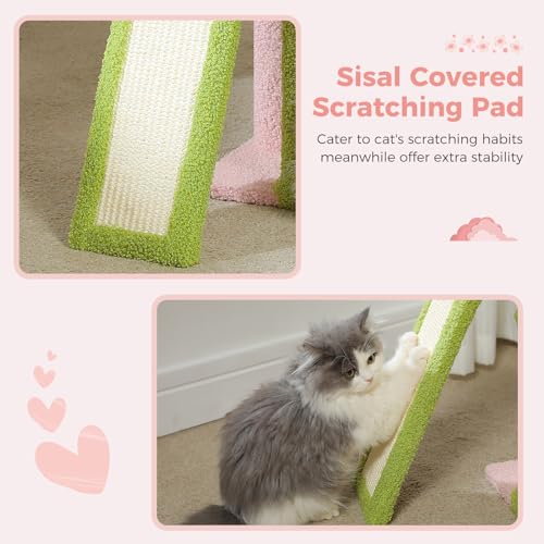 Cactus Cat Tree for Kittens & Small Cats (Pink)