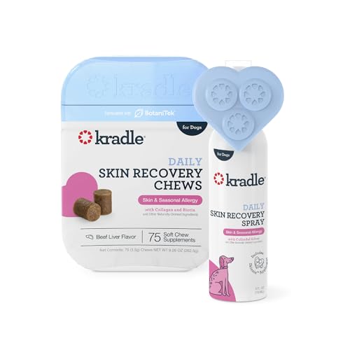 Skin Recovery Bundle for Dogs (75-Count Chews & 4oz Spray)