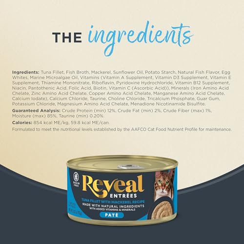 Entrées Tuna & Mackerel Paté Wet Cat Food 24 (2.47 Ounce (Pack of 24))