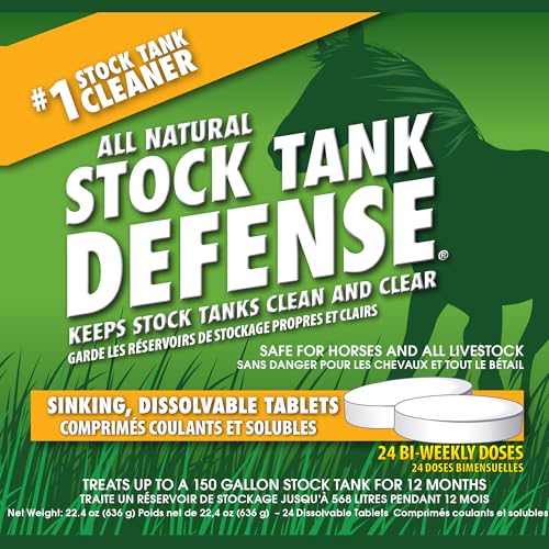 Stock Tank Defense Livestock Water Trough Cleaner Treatment (24 Tablets)