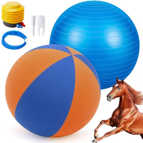 Giant 40 Inch Herding Balls with Ball Cover (Blue,Orange / 40 Inch / Cute)