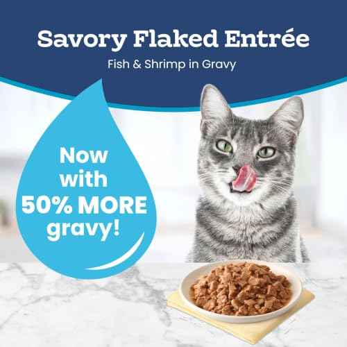 Tastefuls Fish & Shrimp Flaked Wet Cat Food (3 Ounce (Pack of 4))