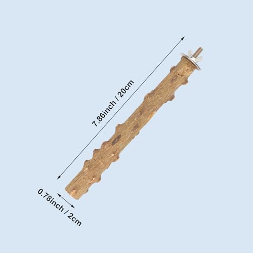 Natural Prickly Ash Wood Perch Bird Paw Grinding Stand (7.86 inch)