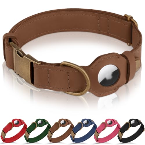 AirTag Dog Collar (Tawny / XL, 20"-25" Neck Fit)