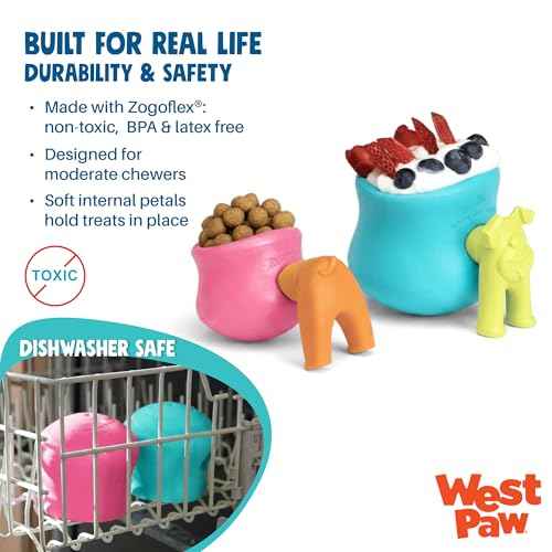 Zogoflex Toppl Interactive Treat Dispensing Puzzle Dog Toy for Mental Stimulation & Enrichment (X-Large / Teal)