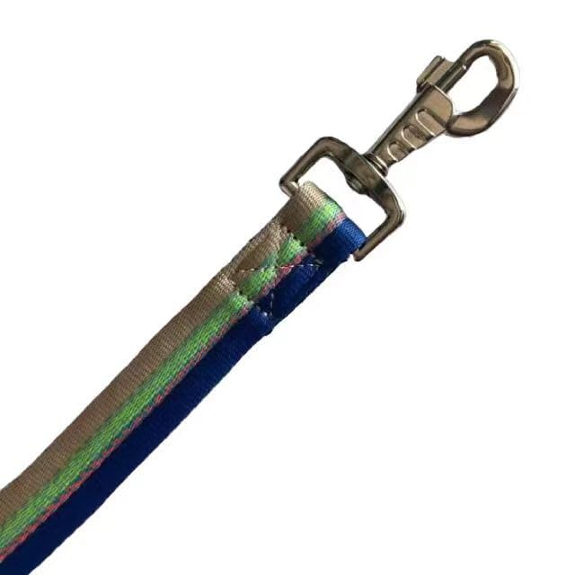 Premium Horse Training Lunge Line with Alloy Trigger Buckle for Accurate Equestrian Training of 26 Foot (26foot / Dark blue/Green/Light grey)