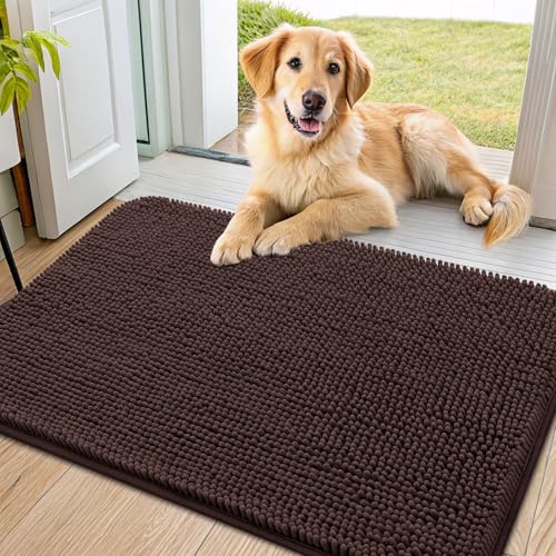 Dog Door Mat for Muddy Paws 40x24 (Brown / 40"X24")