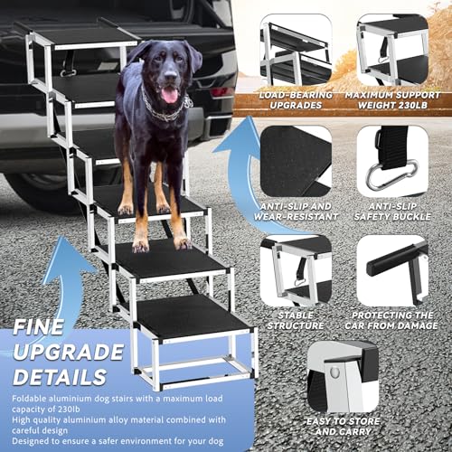 Dog Stairs for Large Dogs (6-Steps / 16" W x 38-43" H)