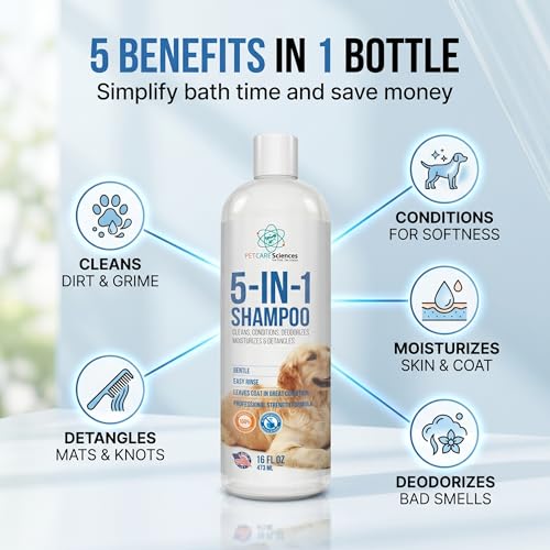 16 fl oz Dog Shampoo for Itchy Skin 5 in 1 (16 fl oz)