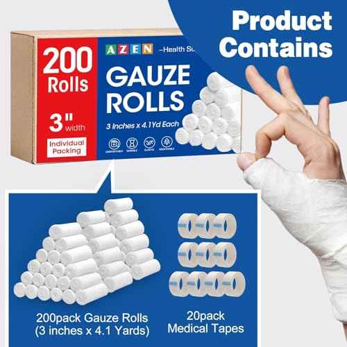 200 Pack Gauze Rolls Bandages (200p / 3IN)