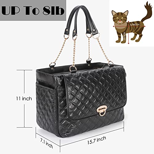 Fashion Pet Carrier Dogs Cat Small Animals Purse Bag (Black 2)