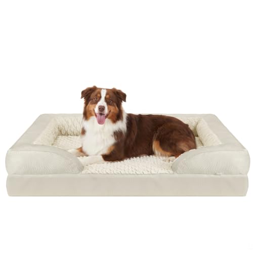 Orthopedic Large Dog Bed (Beige / L (35"x 25"x 6.5"))