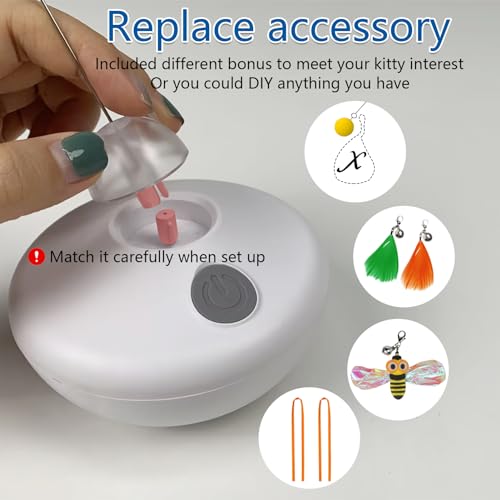 Interactive Cat Toys Indoor Cats Toy Automatic Moving Feather Wand