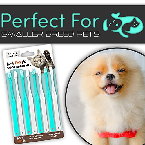 Toothbrush for Small Dogs & Cats (8 Count (Pack of 1))