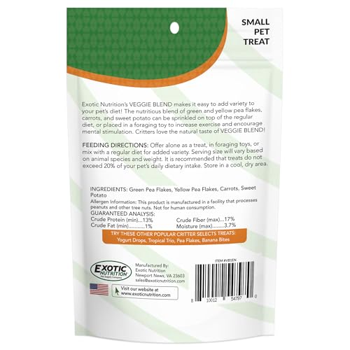 Veggie Blend Healthy Natural Mixed Dried Vegetable Treat (8 Ounce (Pack of 1))