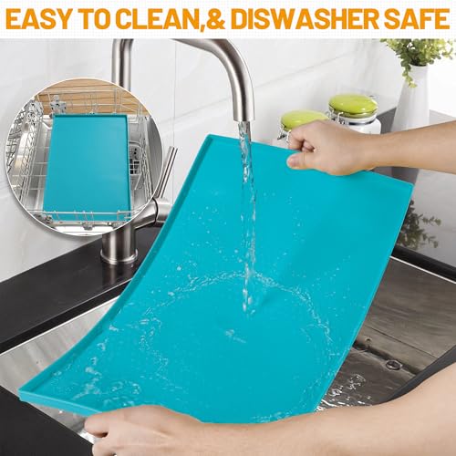 Dog Feeding Mat (Green(Teal) / 19"l X 12"w)