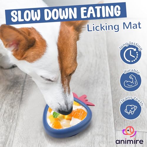 Freeze Dog Lick Bowl (L / B- Dark blue)