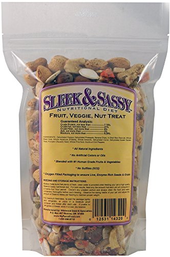Fruit, Veggie, Nut Parrot Treat Perfect for Large Conures, Amazons, African Greys, Cockatoos, Pionus-Parrots & Macaws (20 oz.) (1.25 Pound (Pack of 1))