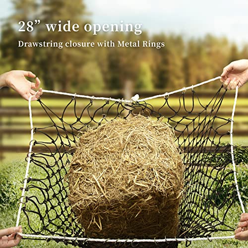 Bloomoak Slow Hay Net Feeder for Horses (2 String-1.6" Hole-Ultra Slow Feed/1PC)