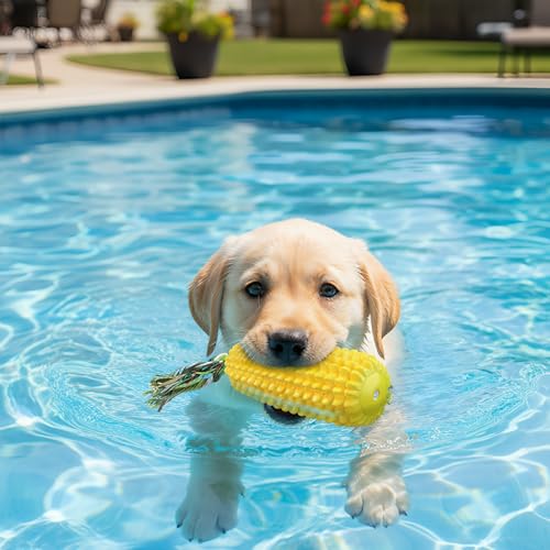 Corn Shape Dog Chew Toy for Small to Medium Dogs (Yellow Brown)