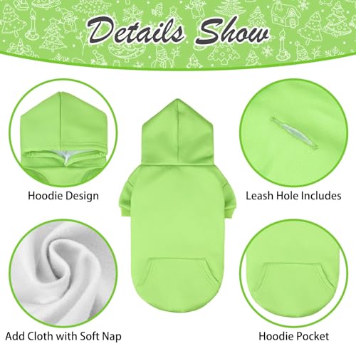 Dog Hoodie for Large Medium Small Dogs (Green / Medium)