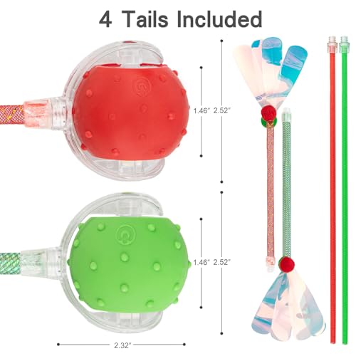 Red & Green Interactive Cat Toy Ball Combo (Red & Green)